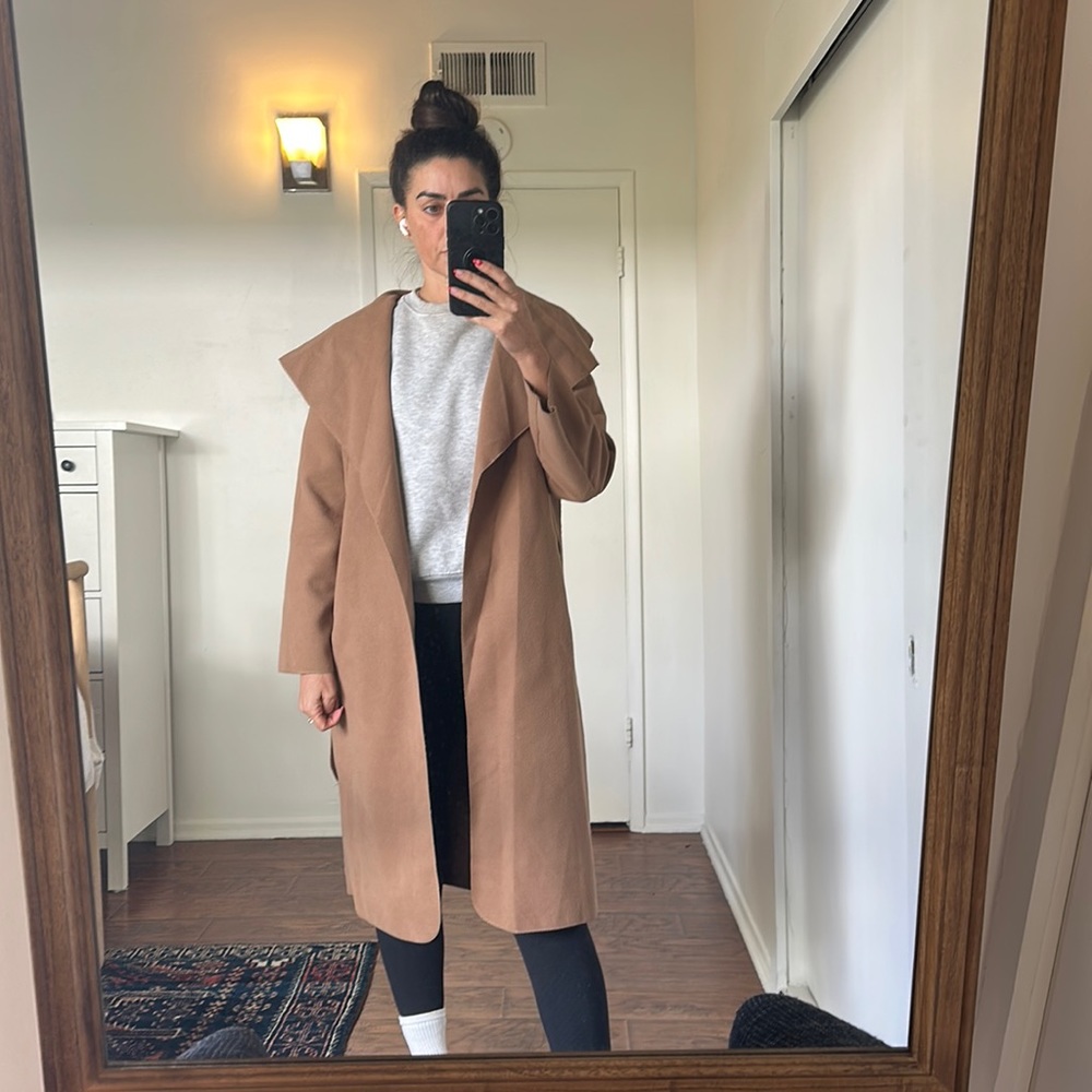 Pretty little thing camel coat